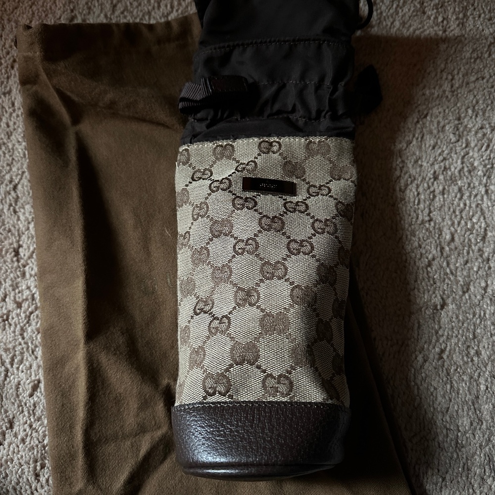 Gucci monogram bottle holder